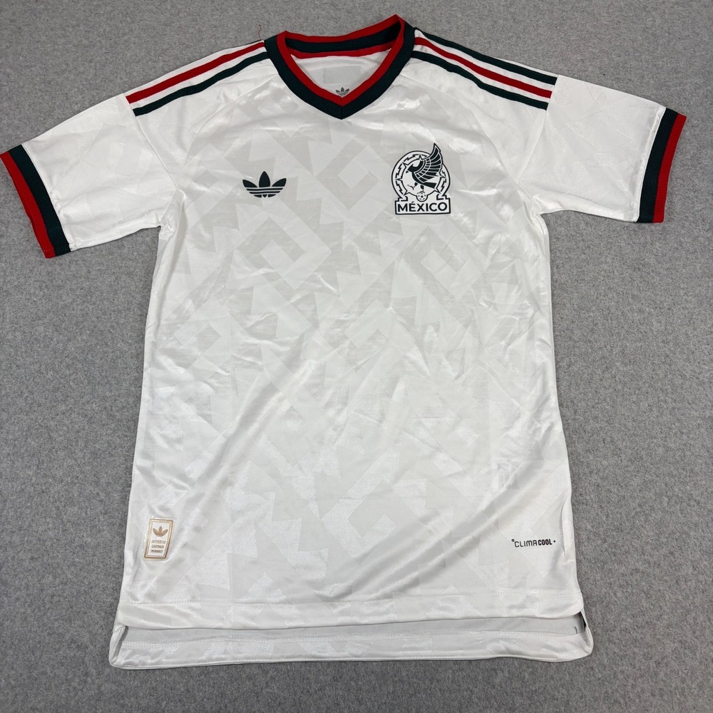 Adidas Mexico 26 Away Authentic Soccer Jersey Mens Medium White